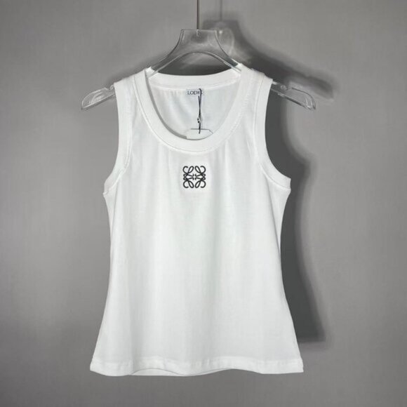 Loewe Tops - Loewe white tank top for women